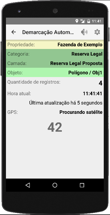 Tela de Demarcação Automática