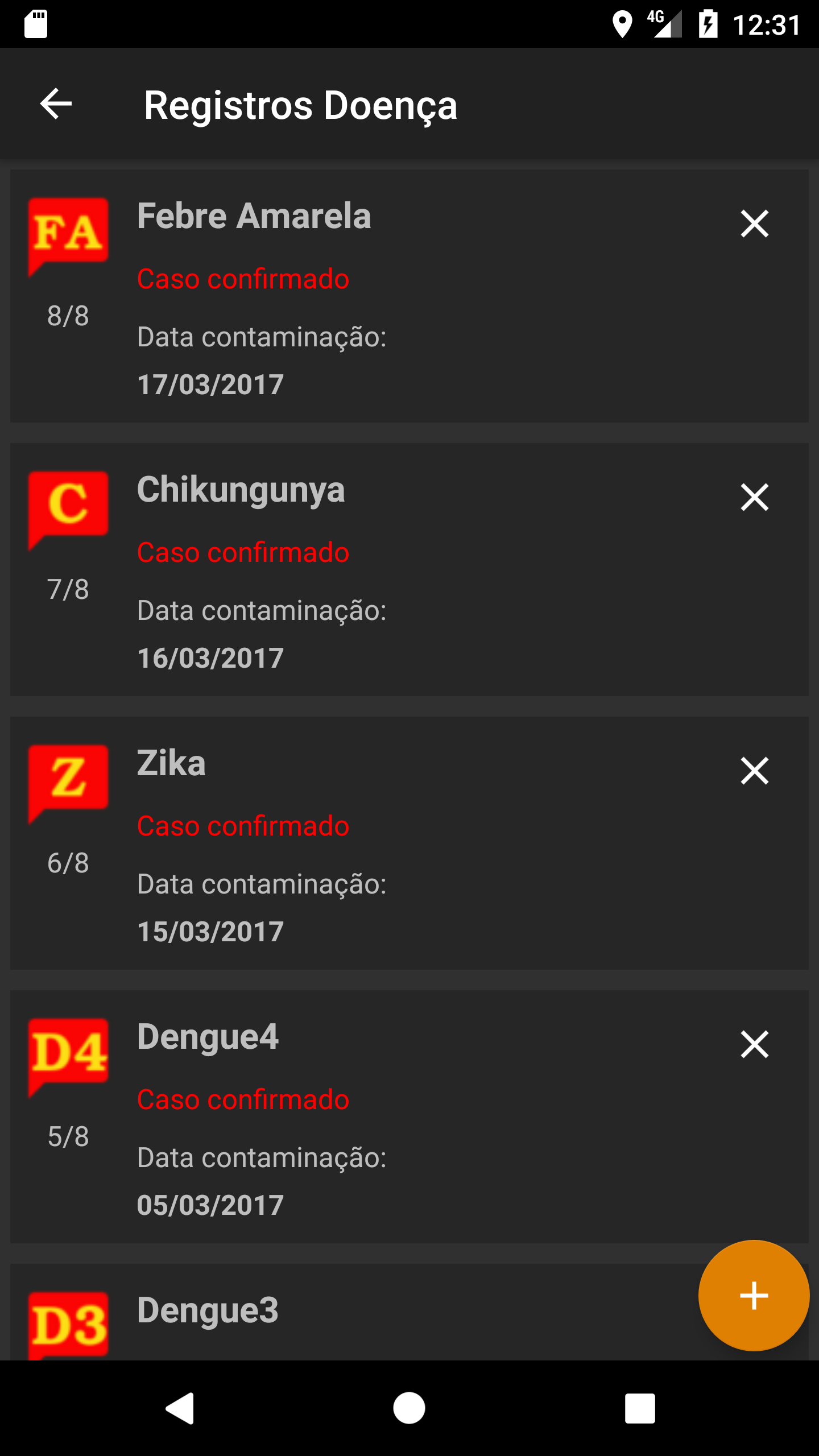 Tela de Objetos